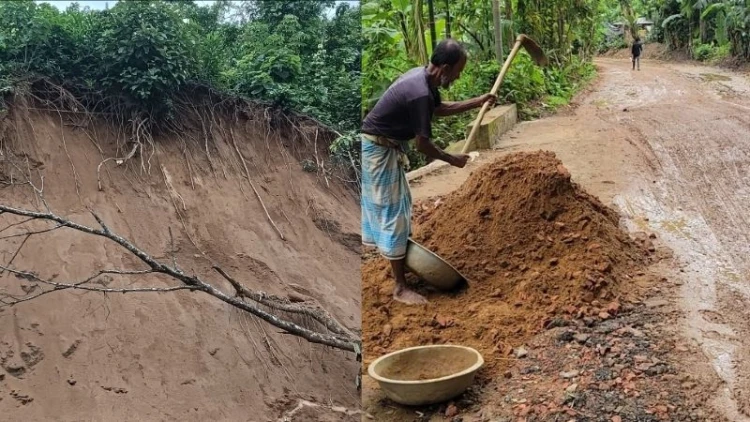 কাউখালীতে সড়ক উন্নয়ন প্রকল্পে অনিয়মের অভিযোগ