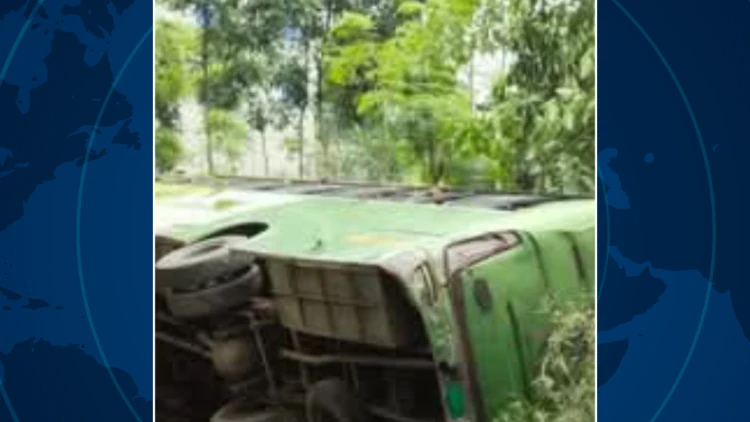 গোপালগঞ্জে সেবা গ্রীন লাইনের বাস নিয়ন্ত্রণ হারিয়ে খাদে পড়ে আহত ২৫