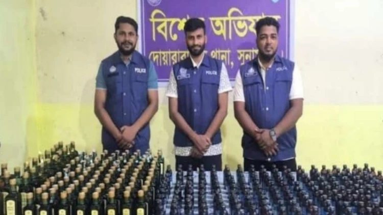 দোয়ারাবাজারে বিপুল পরিমাণ ভারতীয় মাদক জব্দ