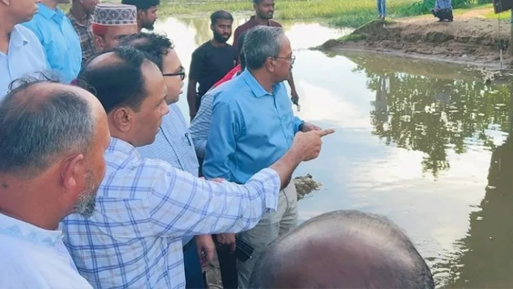 বন্যায় ক্ষতিগ্রস্ত এলাকা পরিদর্শনে ডেপুটি স্পিকার